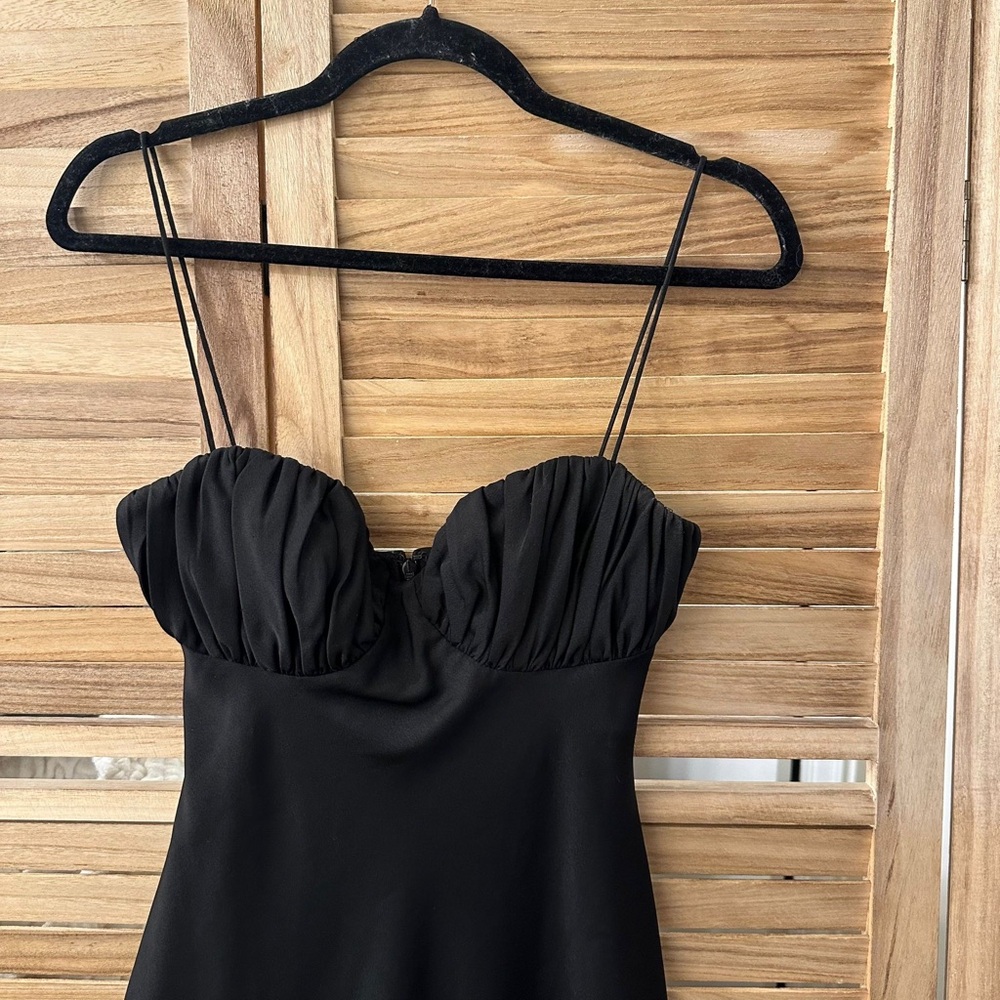 MISHA Casandra Midi Spaghetti Strap Dress in Black size 2 - Picture 5 of 6